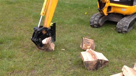 log splitter attachment for mini digger|mini excavator log splitter attachment.